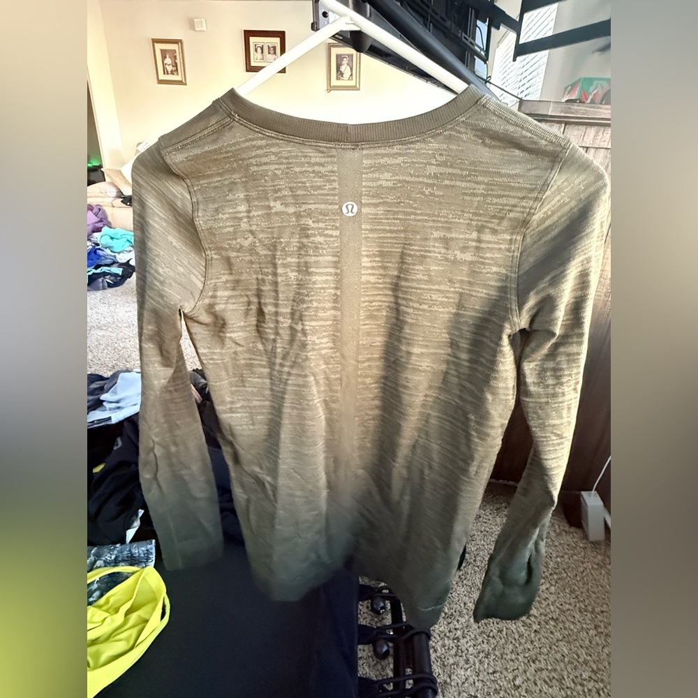 lululemon athletica Olive Green Blouse